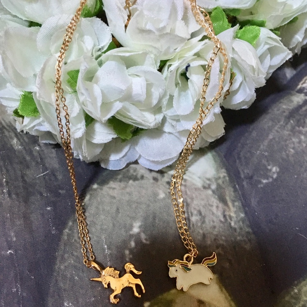 Unicorn necklaces Very Cute the Gold toned  Silver 925 😤🦄🦄🦄